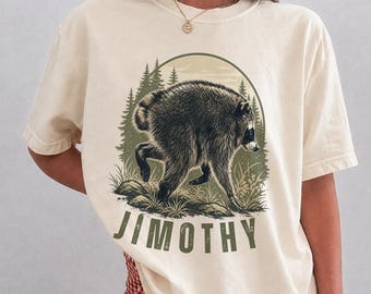 Jimothy Raccoon Comfort Colors® TShirt, Viral Seattle Raccoon Tee, Wildlife T-Shirt, Funny Meme Shirt, Cute Feral Animal Gift, Round King