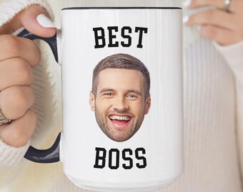 Portrait Funny Face Mug, Your Face Office Mug, Face Picture Coffee Cup, Custom Picture Mug, Father's Day Gift, Best Boss Gift, Painting