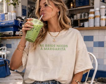 The Bride Needs Margarita Comfort Colors® TShirt, Engagement Gift, New bride, Bachelorette tee, Wifey Tshirt, Bridal Shower Shirt, Honeymoon