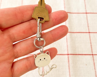 Cat Silhouette Keychain | Cat Lovers Keychain | Christmas | Gift For Pet Lovers | Best Friends | Cat Lady Gifts | Holiday Gift | Pet Lovers