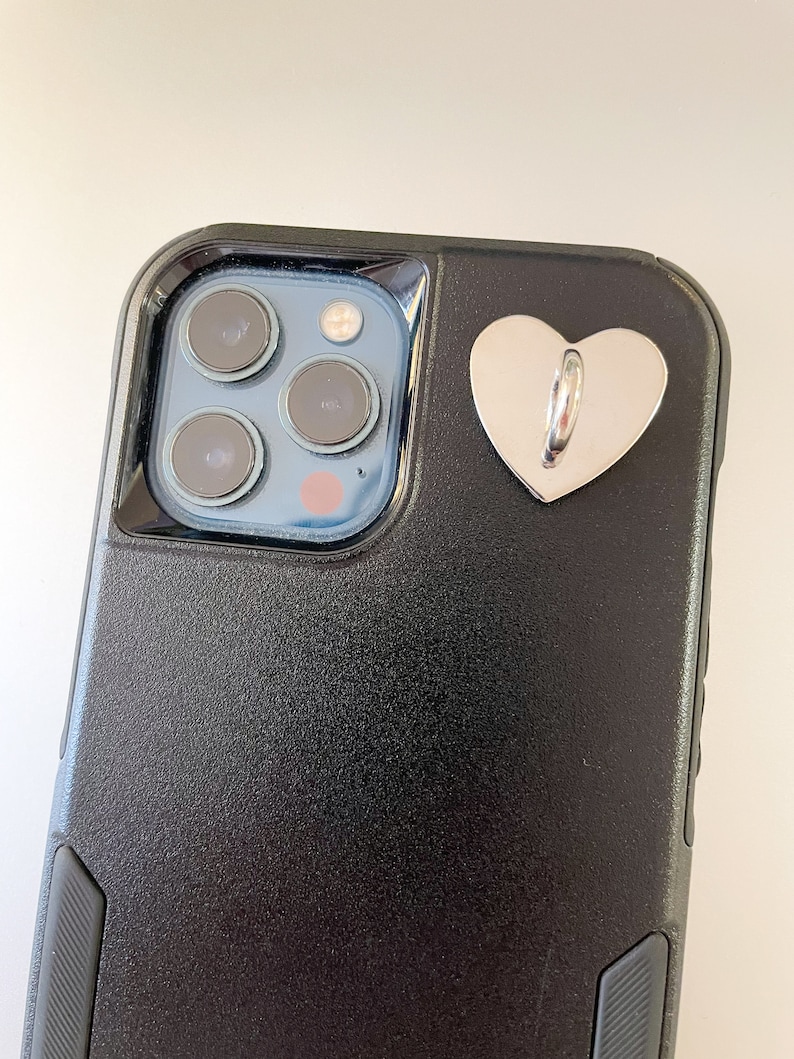 Metal Adhesive Heart Shaped Phone Charm Hook Round Phone Etsy