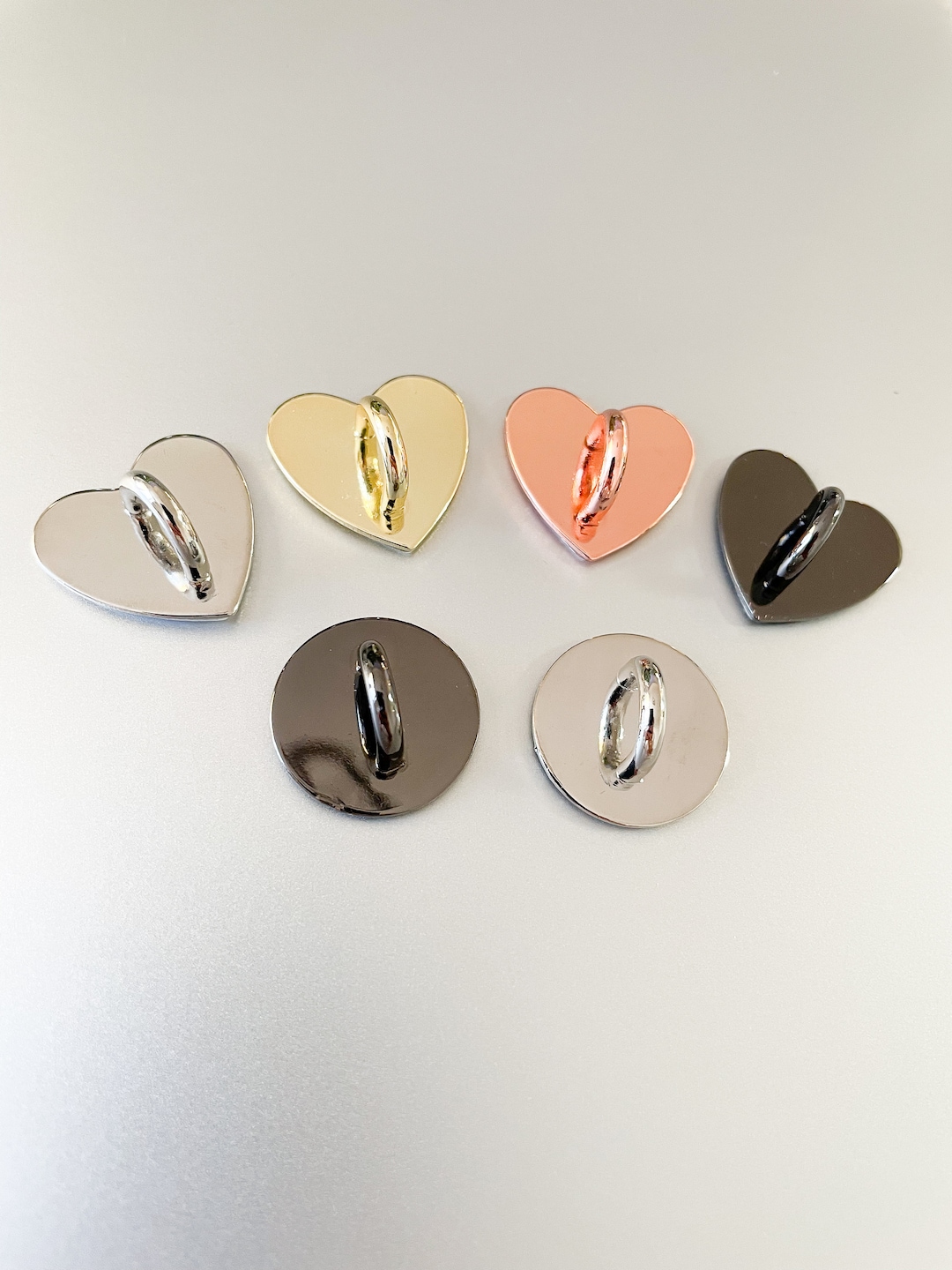Metal Adhesive Heart Shaped Phone Charm Hook Round Phone Etsy