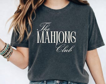 Mahjong Social Club Comfort Colors® TShirt, Mahjong Shirts, Mahjong Gift, Mah Jong Lover Gifts, MAHJ Player Tee, Funny Mah Jongg Shirt