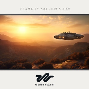 Samsung Frame TV Art, Digital Download, Millennium Falcon, Star Wars, Pop Culture, High Definition, Digital Art