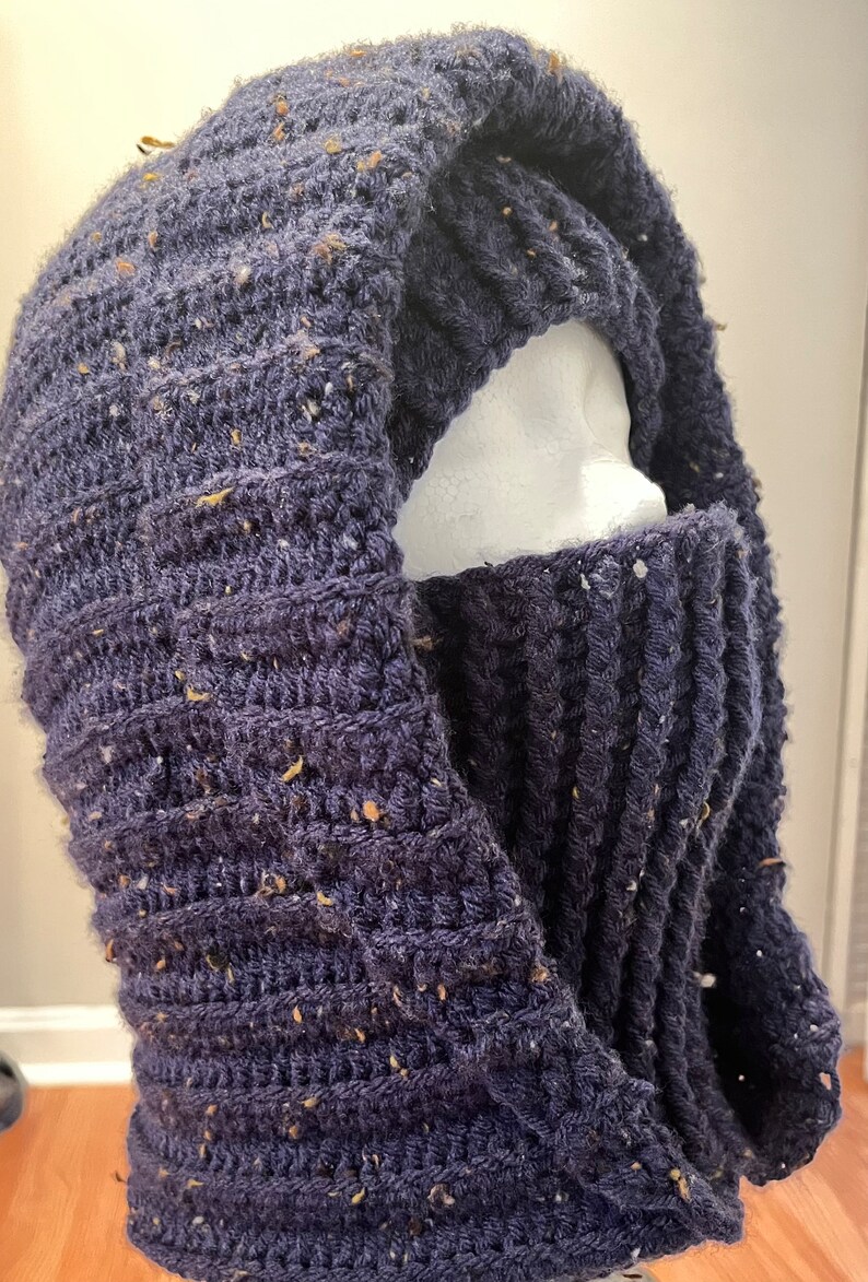 Turtleneck Hoodie W/beanie Hat Etsy