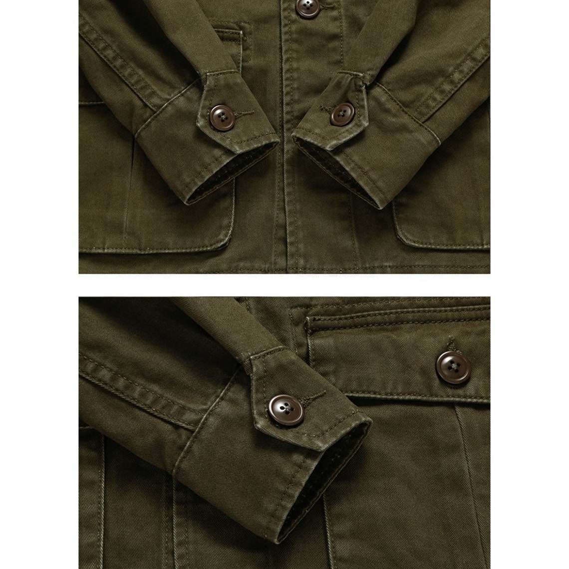 Amekaji Vintage M43 Field Jacket Men Army Green Lapel - Etsy
