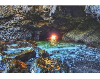 Sea Cave Metal Art Sign