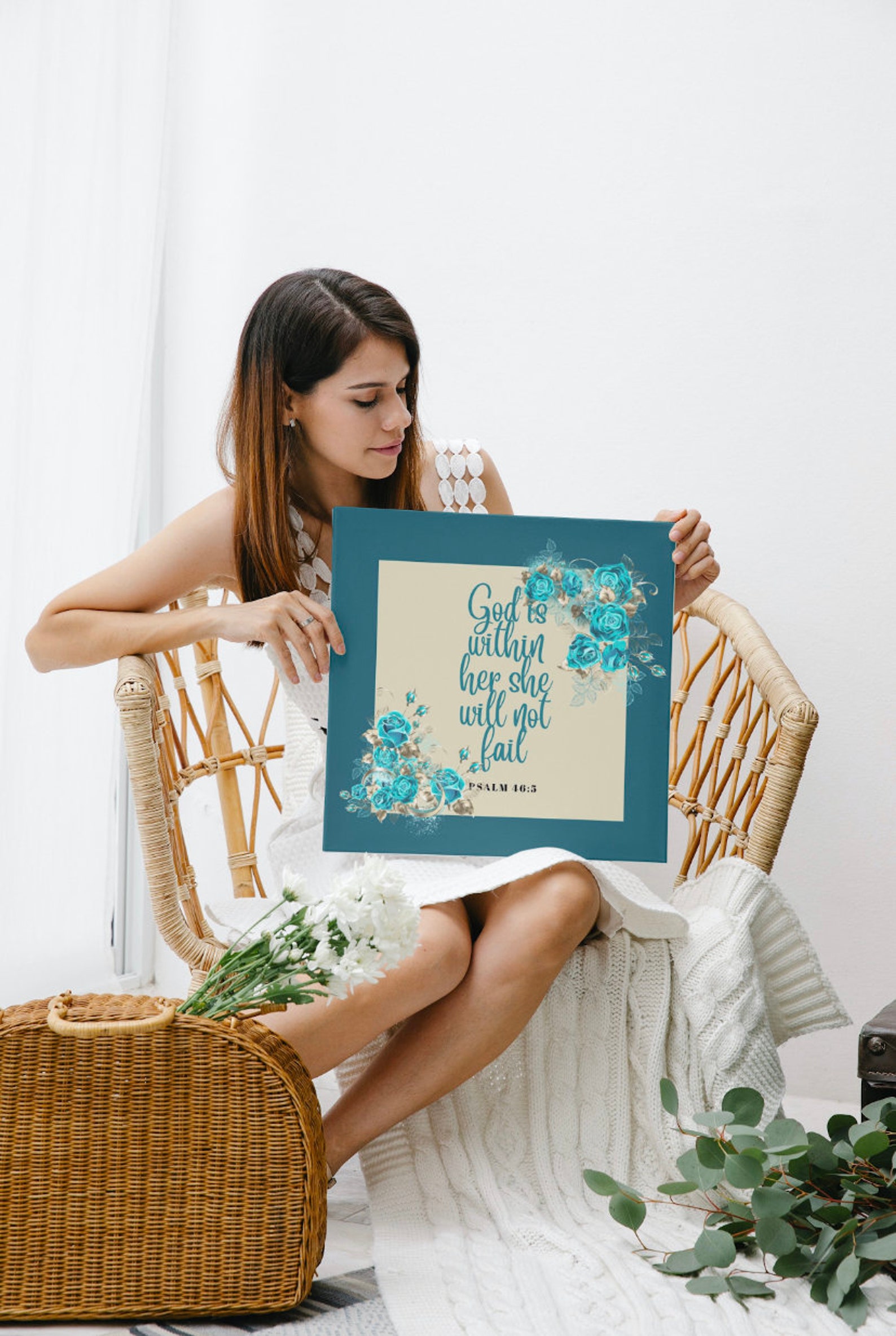 GOD is WITHIN HER Scripture Wall Art Digital Download Bible Etsy