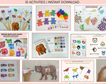 Brown Bear Brown Bear What Do You See Activities Bundle for Toddlers and Preschool | Classroom, Homeschool, Speech Therapy PDF Printables