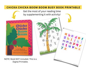 Chicka Chicka Boom Boom Busy Book Printable | Activity Worksheet for Toddler or Preschool Learning Binder | Circle Time Props