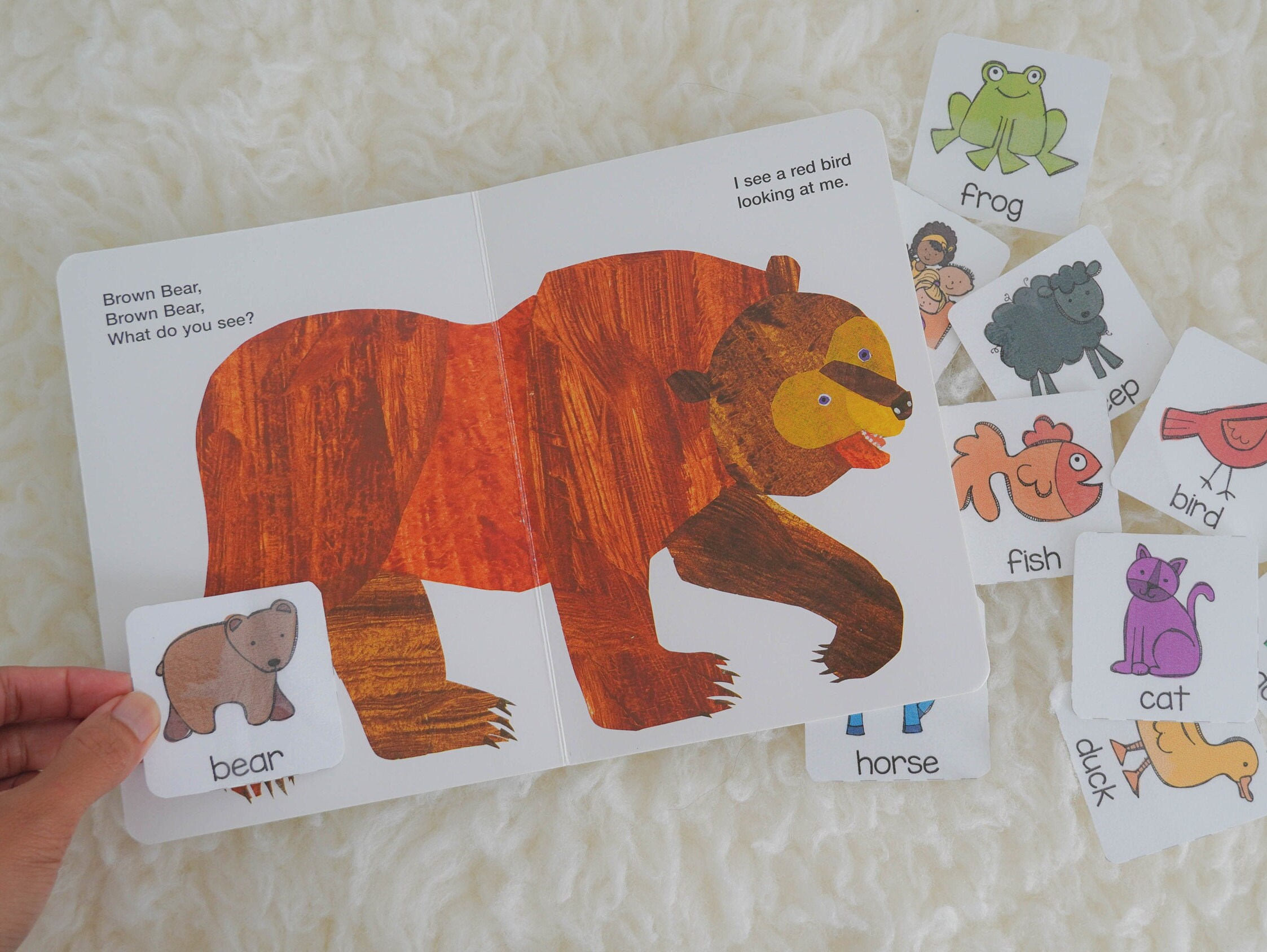 Montessori Toddler Materials | Adapt Your Book Story Pictures | Circle Time Reading Props | Speech Therapy Activities Printable Brown Bear