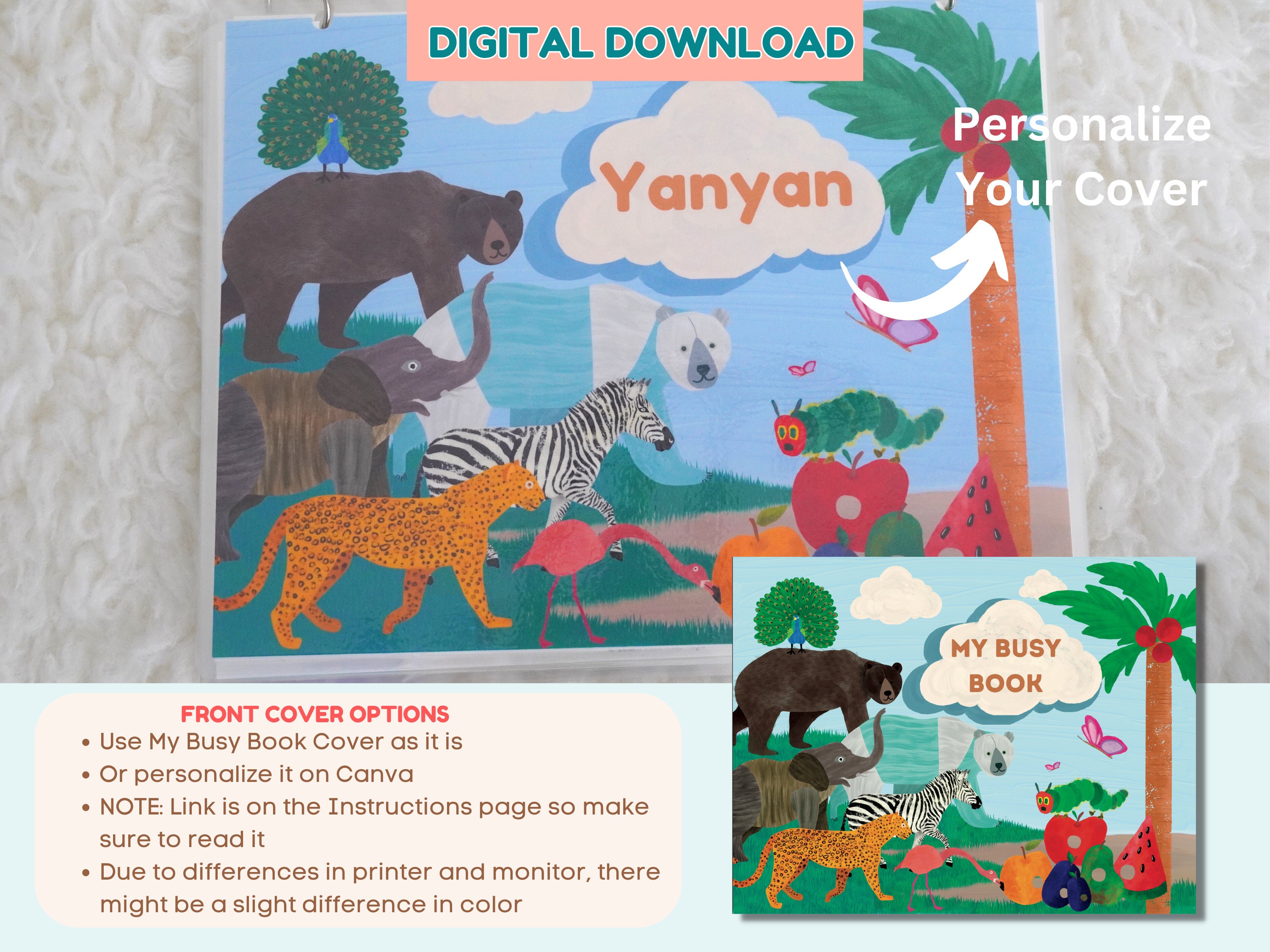 Montessori Busy Book | Toddler Preschool Busy Learning Binder ...