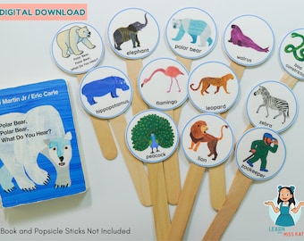 Polar Bear Polar Bear What Do You Hear Activities | Toddler and Preschool Circle Time Story Props Printable for Speech Therapy