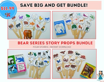 Brown Bear What Do You See Circle Time Story Props BUNDLE | Polar Bear, Panda Bear, Baby Bear Printable for Preschool and Speech Therapy