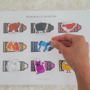 Brown Bear Color Matching Activity: Printable Worksheet (Digital Download)