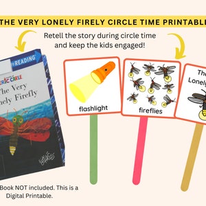 Circle Time Props - Eric Carle The Very Lonely Firefly | Speech Therapy Materials | Read Aloud, Story Retell Materials for Classroom Reading