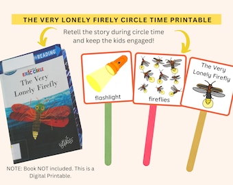 Eric Carle Firefly Story Retell Props: Speech Therapy Flashcards (Digital Download)