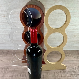 3 Bottle Wine Rack Router Template. Clear Cast Acrylic or MDF ...
