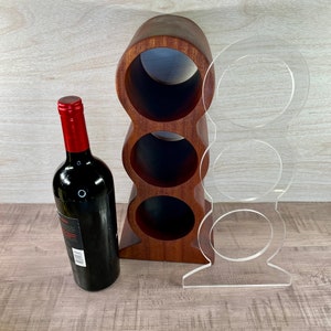 3 Bottle Wine Rack Router Template. Clear Cast Acrylic or MDF ...