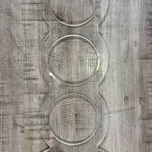 3 Bottle Wine Rack Router Template. Clear Cast Acrylic or MDF ...