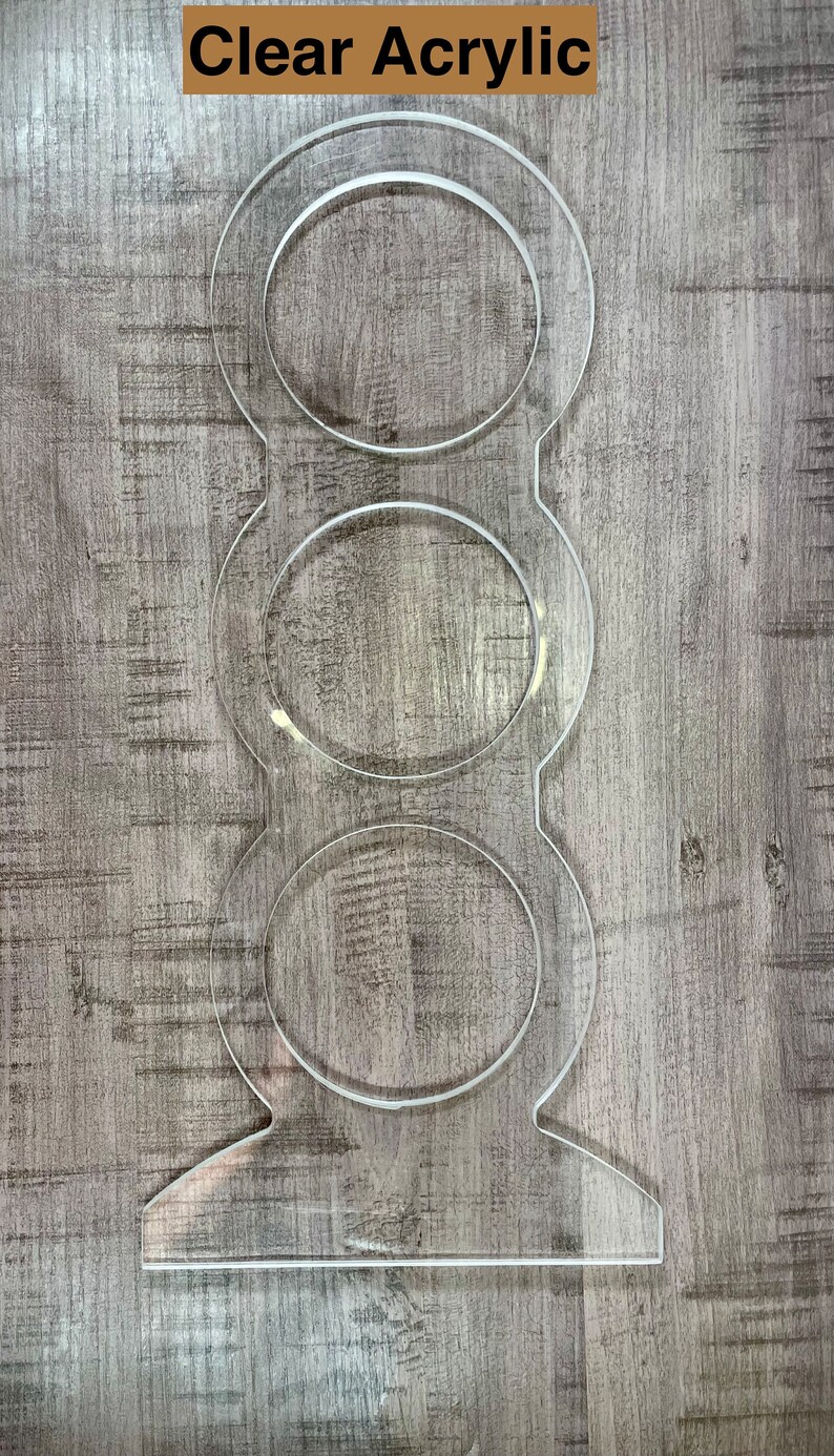 3 Bottle Wine Rack Router Template. Clear Cast Acrylic or MDF ...