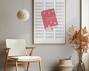 Romance Lover - DIGITAL DOWNLOAD, Wall Decor, Book Lover, Gift Idea, Bookish Wall Print, Wall Decor