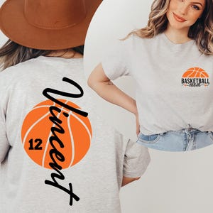 Custom Basketball Mom Shirt With Kids Name, Custom Basketball Mom Shirt, Basketball Mom Shirt, Basketball Fan Shirt, Game Day Tee, Mom Gift