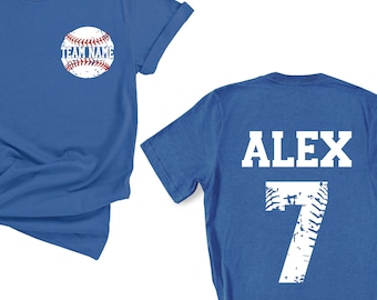 Custom Baseball Mascot Shirt: Personalized Name & Number Tee