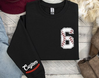 Custom Baseball Sweatshirt, Baseball Mom Crewneck, Baseball Sweatshirt, Custom Baseball,Personalized Baseball, Sport Mom Shirt, Baseball tee