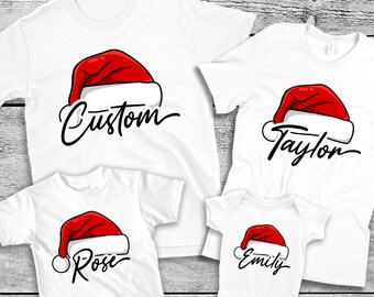 Passende Familien-Weihnachtshemden, passendes Noel-Familiengeschenk, Weihnachts-T-Shirt, Familien-Weihnachtshemd, passende Weihnachts-T-Shirts, benutzerdefinierter Name-Weihnachts-T-Shirt