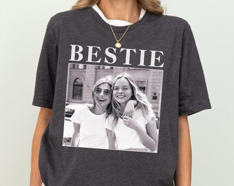 Personalisiertes Bestie-Shirt, Kundenspezifisches Foto-Bester Freund-Shirt, Geburtstagsgeschenk für Freund, BFF Geburtstags-Geschenk-Idee, Freundschafts-Geschenk