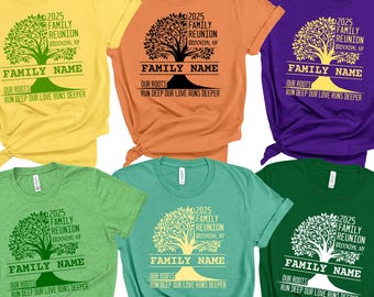Kundenspezifisches Familientreffen-Shirt: Personalisiertes Baumwoll-T-Shirt