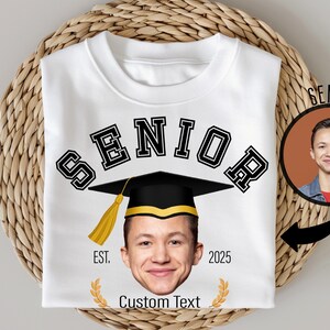 Personalized Graduation Shirt: Custom Photo Senior 2025 Tee