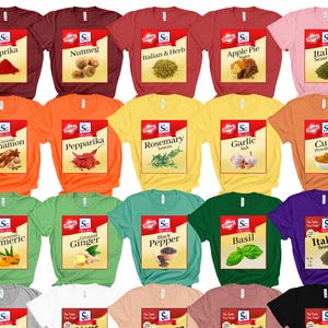 Custom Spice Girl Group Halloween Costume Shirt Thanksgiving Family Group Matching Shirt Funny Halloween Condiment Party Tees,Food Seasoning