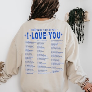 Different Ways Say Hoodie, Aesthetic Hoodie, Love You Hoodie, Beach Hoodie, Positivity Hoodie, Gift for Her,Valentines Day