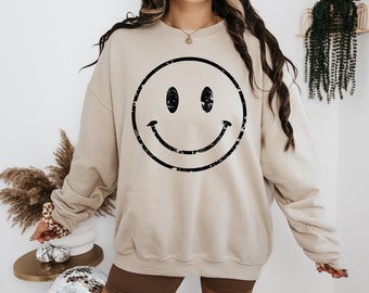 Beunruhigt Smile Face Hoodie: Unisex Happy Sweatshirt