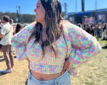 Festival Crop and Cardigan Set (Includes Crop Top and Cardigan)