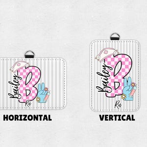 Bobine de badge initiale personnalisée | Infirmière, AIIC, IA Professionnelle de la santé titulaire