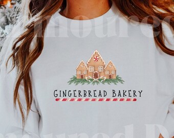GINGERBREAD BAKERY Christmas Sweater, Merry Christmas , Women Holiday Sweatshirts, Vintage Christmas Sweater, Xmas Sweatshirt, Winter Top