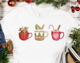Christmas shirt, Christmas coffee Graphic T shirt, Vintage christmas coffee shirt, Vintage Christmas top, Christmas time shirt