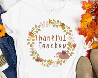 Thanksgiving Teacher shirt, Elementary Holiday Teacher shirt, Thankful Teacher shirt, Gift for Teacher, Teacher thanksgiving shirt