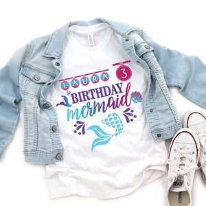 Mermaid Birthday Shirt,Mermaid Family Shirts,Mermaid Girl Birthday Party Matching tee,Mermaid Themed Birthday Personalized Tee,Mermaid Squad