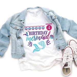 Mermaid Birthday Shirt,Mermaid Family Shirts,Mermaid Girl Birthday Party Matching tee,Mermaid Themed Birthday Personalized Tee,Mermaid Squad