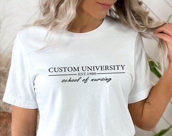 Custom University T-Shirt: Personalized College Program Tee