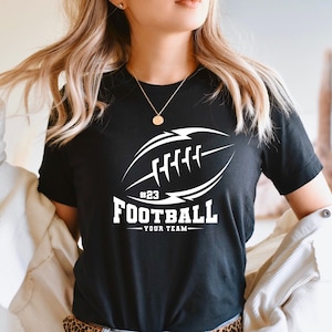 Customized Football Shirt, Personalized Football Team Name Shirt, Women and Men Jersey Sport Tee, Custom Team Jersey Name, Number Own Jersey