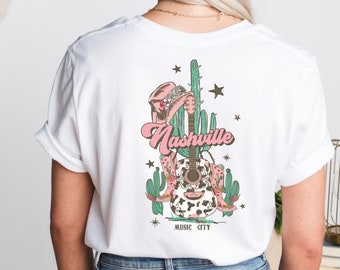 Retro Nashville T-Shirt: Boho Western Country Music Tee