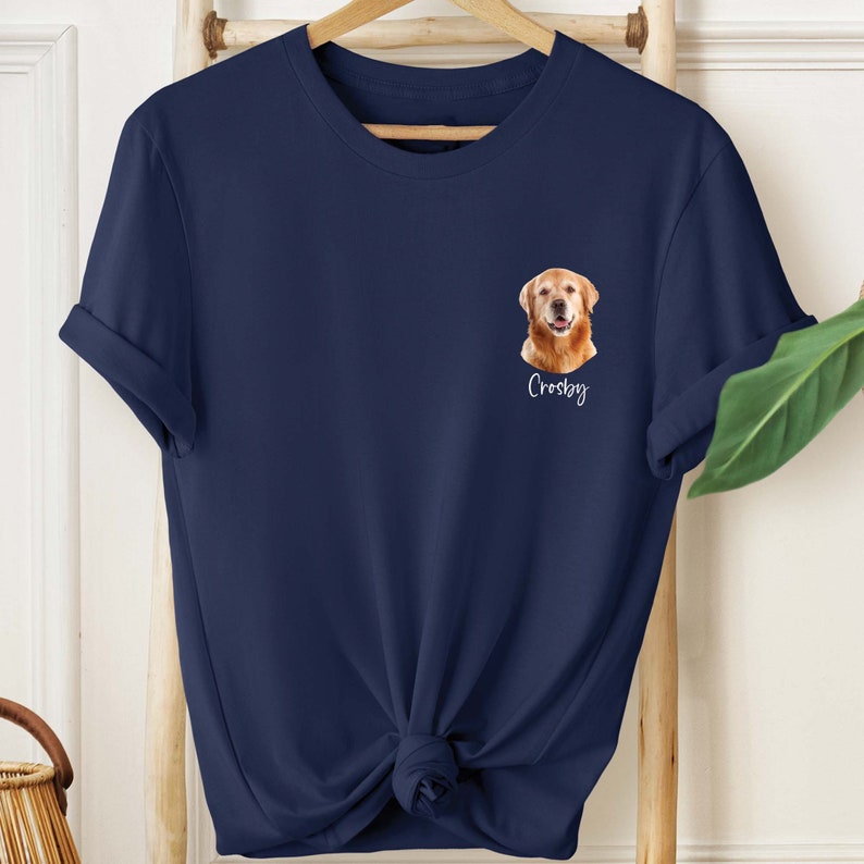 Custom Pet Portrait Shirt: Personalized Dog Photo Tee, Dog Mama Gift - Etsy