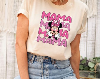 Disney Mothers Day Shirt, Mama Mouse Shirt, Disney Mama Tee, Minnie Mouse MamaTshirt, Disneyland Mom Shirt, Birthday Mama Shirt