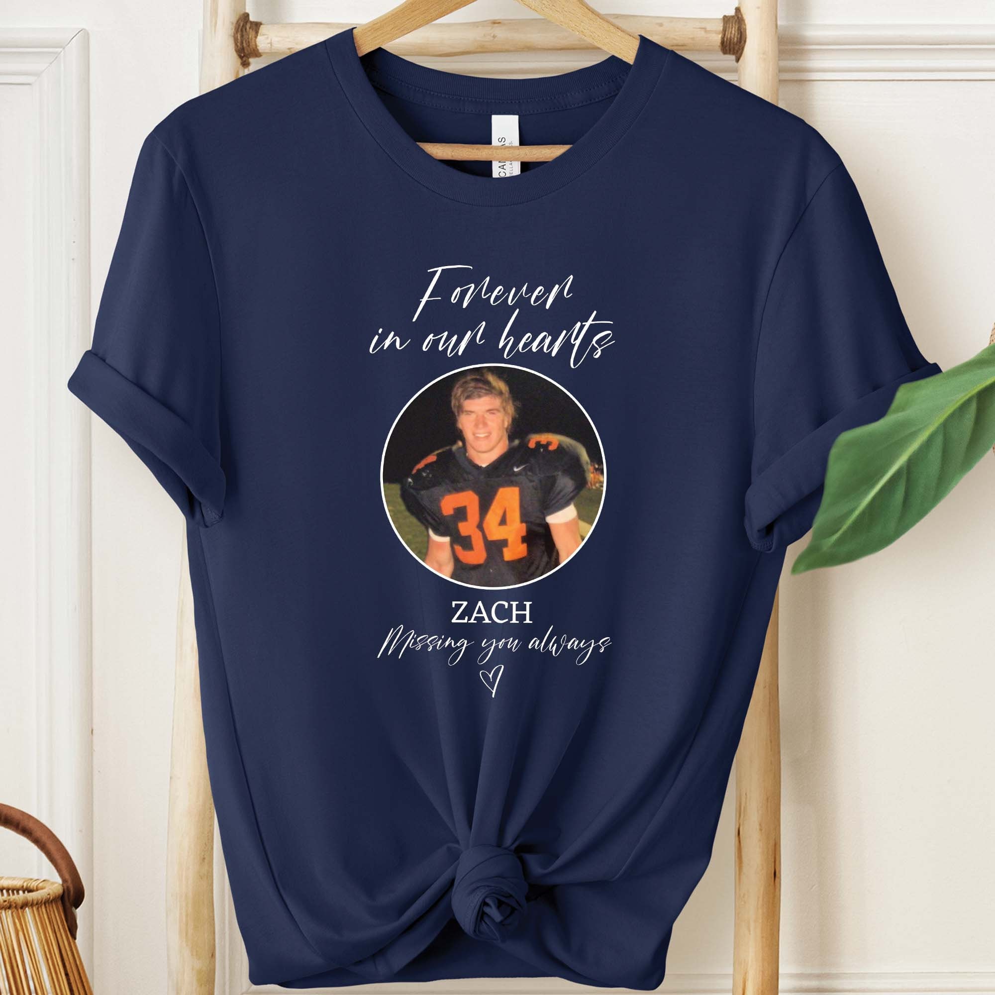 Custom Memorial Shirt: Forever in Our Hearts Funeral T-shirt - Etsy