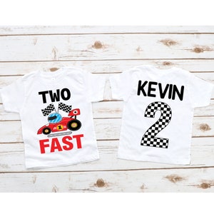 Two Fast Race car shirt, Racecar birthday shirt, birthday boy shirt, racecar birthday party, race car t-shirt, custom race car, racing shirt